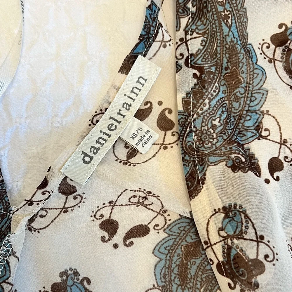 Daniel Rainn Women’s Kimono – XS/S | Paisley Print Duster